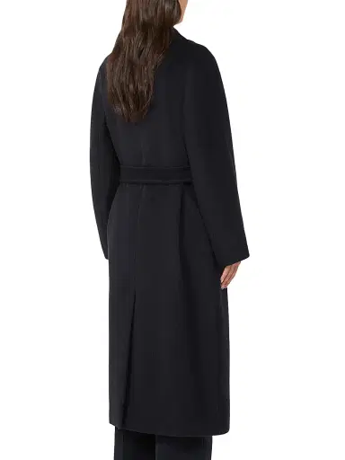 Weekend Max Mara Women's Long Wool and Alpaca Coat - Navy | Thumbnail 4 Weekend Max Mara Women's Long Wool and Alpaca Coat - Navy | Thumbnail 4