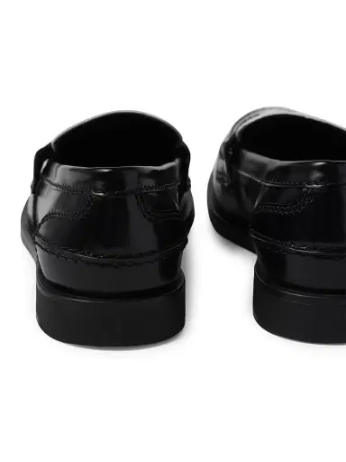 Miu Miu Women's Leather Penny Loafers - Brown | Thumbnail 2 Miu Miu Women's Leather Penny Loafers - Brown | Thumbnail 2