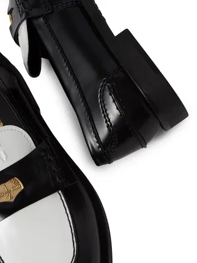 Miu Miu Women's Leather Penny Loafers - Brown | Thumbnail 3 Miu Miu Women's Leather Penny Loafers - Brown | Thumbnail 3