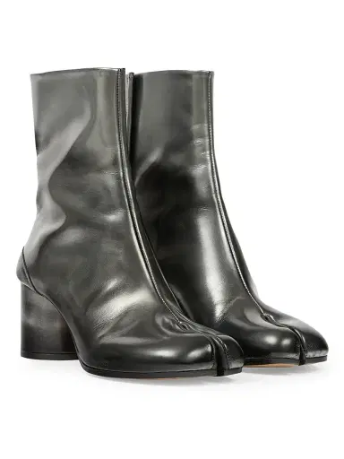 Maison Margiela Women's Tabi 60MM Metallic Leather Ankle Boots | Thumbnail 2 Maison Margiela Women's Tabi 60MM Metallic Leather Ankle Boots | Thumbnail 2