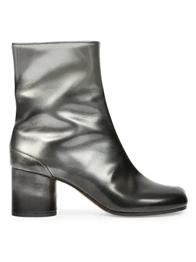 Maison Margiela Women's Tabi 60MM Metallic Leather Ankle Boots | Thumbnail 1 Maison Margiela Women's Tabi 60MM Metallic Leather Ankle Boots | Thumbnail 1