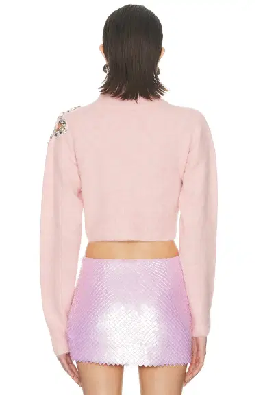 AREA Flower Cropped Turtleneck Sweater | Thumbnail 5 AREA Flower Cropped Turtleneck Sweater | Thumbnail 5