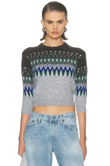 Acne Studios Kordics Nordic Shrunken Sweater | Thumbnail 1 Acne Studios Kordics Nordic Shrunken Sweater | Thumbnail 1