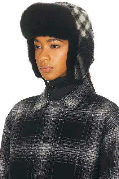Burberry Tribar Trapper Hat | Thumbnail 2 Burberry Tribar Trapper Hat | Thumbnail 2