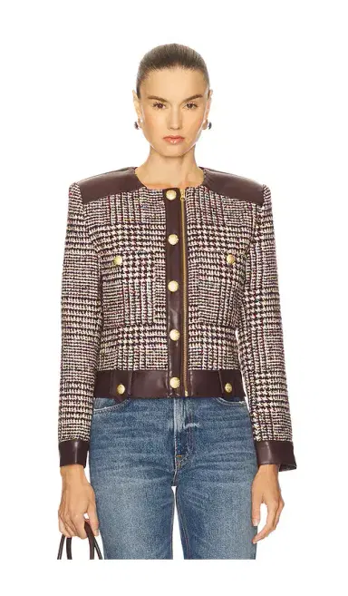 Central Park West Billie Houndstooth Jacket | Thumbnail 1 Central Park West Billie Houndstooth Jacket | Thumbnail 1