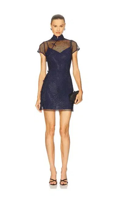 SAU LEE Serena Crystal Mini Dress | Thumbnail 1 SAU LEE Serena Crystal Mini Dress | Thumbnail 1