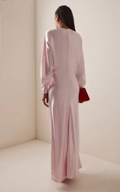 FFORME Naomie Draped Hammered-Satin Maxi Dress | Thumbnail 4 FFORME Naomie Draped Hammered-Satin Maxi Dress | Thumbnail 4