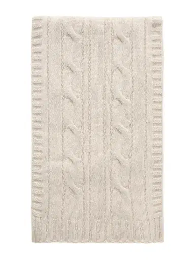 John Smedley Wooton Cable-Knit Recycled-Cashmere and Merino Wool-Blend Scarf - Men | Thumbnail 1 John Smedley Wooton Cable-Knit Recycled-Cashmere and Merino Wool-Blend Scarf - Men | Thumbnail 1