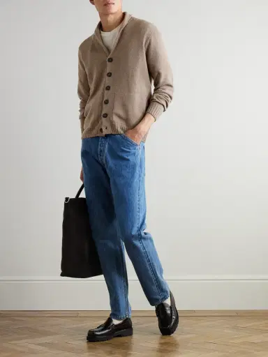 John Smedley Rockford Shawl-Collar Recycled-Cashmere and Merino Wool-Blend Cardigan - Men | Thumbnail 2 John Smedley Rockford Shawl-Collar Recycled-Cashmere and Merino Wool-Blend Cardigan - Men | Thumbnail 2