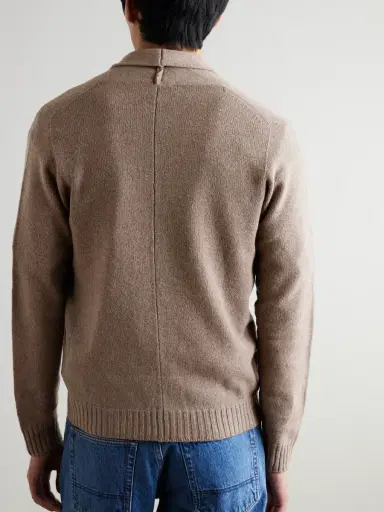 John Smedley Rockford Shawl-Collar Recycled-Cashmere and Merino Wool-Blend Cardigan - Men | Thumbnail 3 John Smedley Rockford Shawl-Collar Recycled-Cashmere and Merino Wool-Blend Cardigan - Men | Thumbnail 3