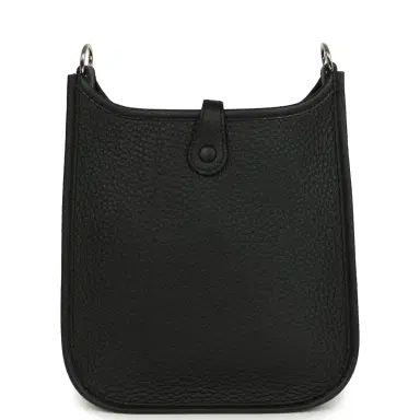 HERMÈS Hermes Evelyne TPM Black Clemence Palladium Hardware | Thumbnail 4 HERMÈS Hermes Evelyne TPM Black Clemence Palladium Hardware | Thumbnail 4
