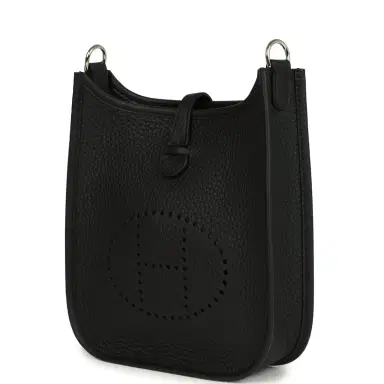 HERMÈS Hermes Evelyne TPM Black Clemence Palladium Hardware | Thumbnail 5 HERMÈS Hermes Evelyne TPM Black Clemence Palladium Hardware | Thumbnail 5