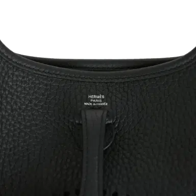 HERMÈS Hermes Evelyne TPM Black Clemence Palladium Hardware | Thumbnail 7 HERMÈS Hermes Evelyne TPM Black Clemence Palladium Hardware | Thumbnail 7