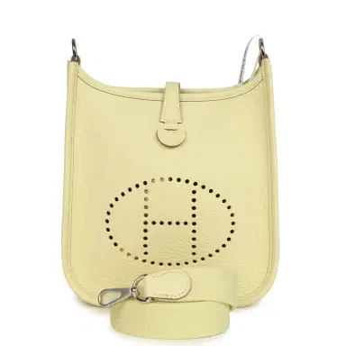 HERMÈS Hermes Evelyne TPM Jaune Milton Clemence Palladium Hardware | Thumbnail 1 HERMÈS Hermes Evelyne TPM Jaune Milton Clemence Palladium Hardware | Thumbnail 1