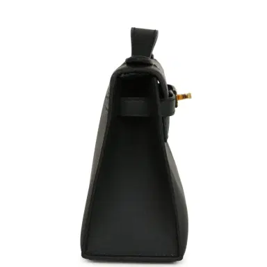 HERMÈS Hermes Kelly Pochette Black Swift Gold Hardware | Thumbnail 4 HERMÈS Hermes Kelly Pochette Black Swift Gold Hardware | Thumbnail 4