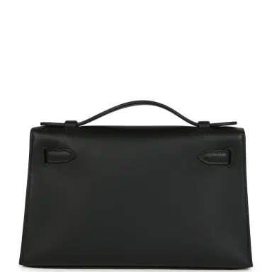 HERMÈS Hermes Kelly Pochette Black Swift Gold Hardware | Thumbnail 5 HERMÈS Hermes Kelly Pochette Black Swift Gold Hardware | Thumbnail 5