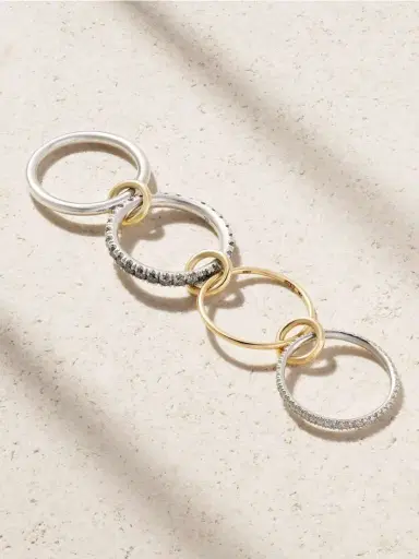 Spinelli Kilcollin Arla Sterling Silver And 18-karat Gold Diamond Ring | Thumbnail 3 Spinelli Kilcollin Arla Sterling Silver And 18-karat Gold Diamond Ring | Thumbnail 3