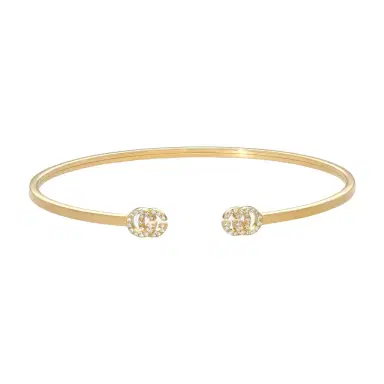 Gucci Gucci GG Running 18K Yellow Gold Diamond Cuff Bracelet YBA481662001016 - S (6.3 by The Solist | Thumbnail 1 Gucci Gucci GG Running 18K Yellow Gold Diamond Cuff Bracelet YBA481662001016 - S (6.3 by The Solist | Thumbnail 1