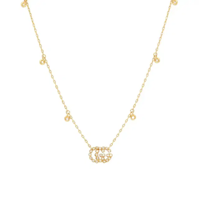 Gucci GG Running 18K Yellow Gold Diamond Pendant Necklace by The Solist Gucci GG Running 18K Yellow Gold Diamond Pendant Necklace by The Solist