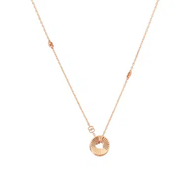 Gucci Gucci Icon 18K Rose Gold Round Heart Cut Out Pendant Necklace by The Solist | Thumbnail 1 Gucci Gucci Icon 18K Rose Gold Round Heart Cut Out Pendant Necklace by The Solist | Thumbnail 1