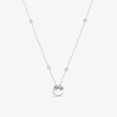 Gucci Gucci Icon 18K White Gold Round Heart Cut-Out Pendant Necklace by The Solist | Thumbnail 1 Gucci Gucci Icon 18K White Gold Round Heart Cut-Out Pendant Necklace by The Solist | Thumbnail 1