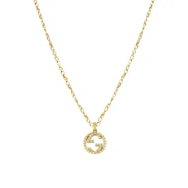Gucci Gucci Interlocking G 18K Aged Yellow Gold Pendant Necklace by The Solist | Thumbnail 1 Gucci Gucci Interlocking G 18K Aged Yellow Gold Pendant Necklace by The Solist | Thumbnail 1