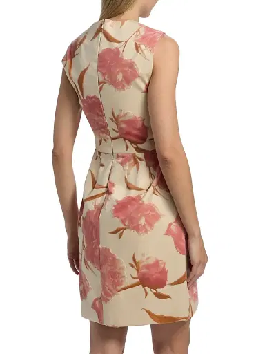 Lela Rose Women's Floral Cotton Sleeveless Minidress | Thumbnail 5 Lela Rose Women's Floral Cotton Sleeveless Minidress | Thumbnail 5