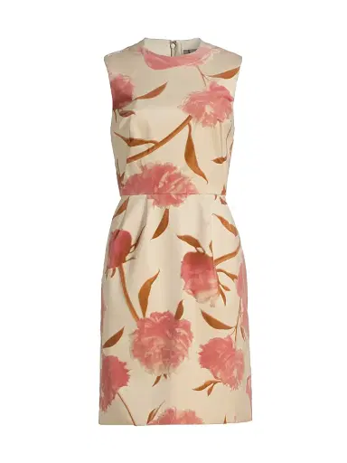 Lela Rose Women's Floral Cotton Sleeveless Minidress | Thumbnail 1 Lela Rose Women's Floral Cotton Sleeveless Minidress | Thumbnail 1
