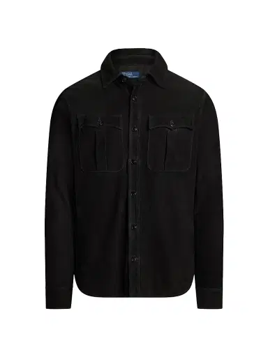 Polo Ralph Lauren Men's Suede Utility Overshirt | Thumbnail 1 Polo Ralph Lauren Men's Suede Utility Overshirt | Thumbnail 1