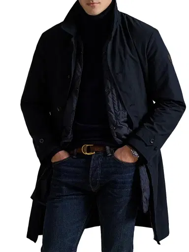 Polo Ralph Lauren Men's Single-Breasted Button-Front Coat - Collection Navy | Thumbnail 6 Polo Ralph Lauren Men's Single-Breasted Button-Front Coat - Collection Navy | Thumbnail 6