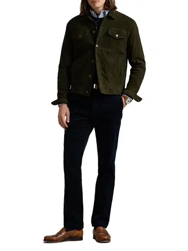 Polo Ralph Lauren Men's Icon Suede Button-Down Trucker Jacket | Thumbnail 2 Polo Ralph Lauren Men's Icon Suede Button-Down Trucker Jacket | Thumbnail 2
