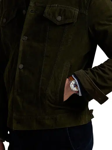 Polo Ralph Lauren Men's Icon Suede Button-Down Trucker Jacket | Thumbnail 7 Polo Ralph Lauren Men's Icon Suede Button-Down Trucker Jacket | Thumbnail 7