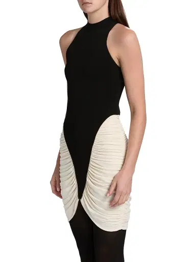 Et Ochs Women's Atticus Ruched Knit Minidress - Black | Thumbnail 4 Et Ochs Women's Atticus Ruched Knit Minidress - Black | Thumbnail 4