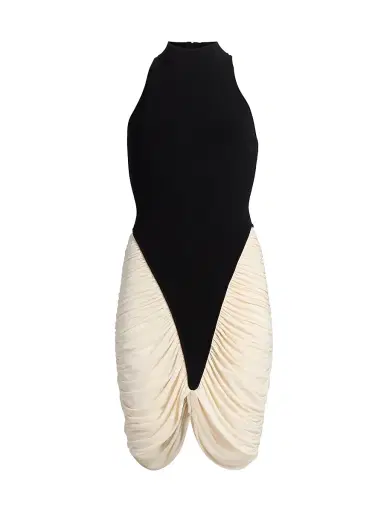 Et Ochs Women's Atticus Ruched Knit Minidress - Black | Thumbnail 1 Et Ochs Women's Atticus Ruched Knit Minidress - Black | Thumbnail 1