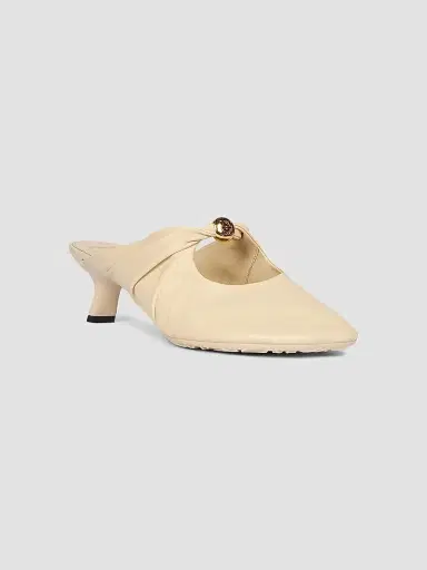 Loewe Women's Pebble 45MM Leather Mules - Dough - Size 11 | Thumbnail 3 Loewe Women's Pebble 45MM Leather Mules - Dough - Size 11 | Thumbnail 3