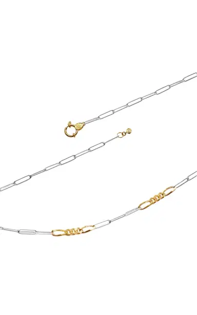 Milamore 18K Yellow and White Gold Classic Duo Chain VIIl - White - OS - Only At Moda Operandi | Thumbnail 6 Milamore 18K Yellow and White Gold Classic Duo Chain VIIl - White - OS - Only At Moda Operandi | Thumbnail 6