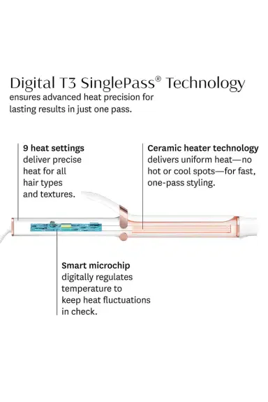 T3 Singlepass Curl X 1 Ceramic Extra-long Barrel Curling Iron | Thumbnail 12 T3 Singlepass Curl X 1 Ceramic Extra-long Barrel Curling Iron | Thumbnail 12