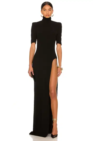 MONOT High Slit T-Neck Gown | Thumbnail 1 MONOT High Slit T-Neck Gown | Thumbnail 1