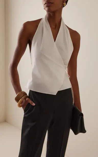 St. Agni Cotton Oxford Wrap Halter Top | Thumbnail 16 St. Agni Cotton Oxford Wrap Halter Top | Thumbnail 16