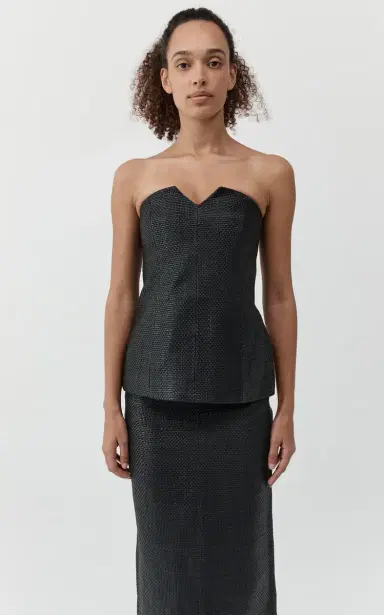 St. Agni Strapless Woven Leather Bodice | Thumbnail 12 St. Agni Strapless Woven Leather Bodice | Thumbnail 12