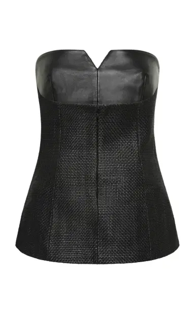 St. Agni Strapless Woven Leather Bodice | Thumbnail 13 St. Agni Strapless Woven Leather Bodice | Thumbnail 13