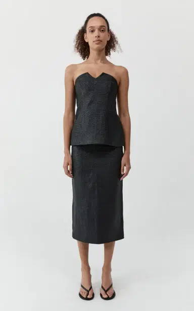 St. Agni Strapless Woven Leather Bodice | Thumbnail 9 St. Agni Strapless Woven Leather Bodice | Thumbnail 9