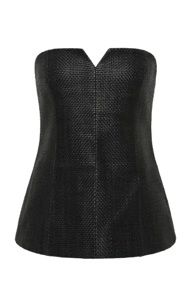 St. Agni Strapless Woven Leather Bodice | Thumbnail 1 St. Agni Strapless Woven Leather Bodice | Thumbnail 1