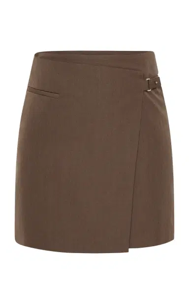 St. Agni Wrap-Front Wool-Silk Canvas Mini Skirt | Thumbnail 6 St. Agni Wrap-Front Wool-Silk Canvas Mini Skirt | Thumbnail 6