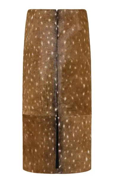 St. Agni Fawn-Patterned Leather Midi Skirt | Thumbnail 5 St. Agni Fawn-Patterned Leather Midi Skirt | Thumbnail 5