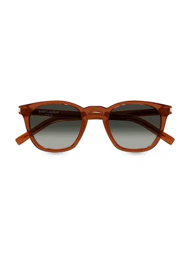 Saint Laurent Men's 49MM Square Sunglasses - Brown Black | Thumbnail 3 Saint Laurent Men's 49MM Square Sunglasses - Brown Black | Thumbnail 3