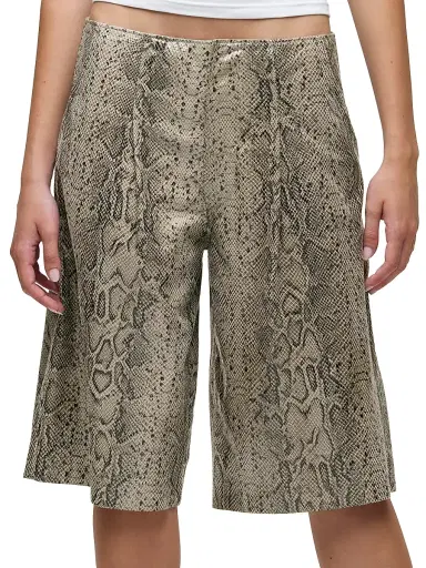 Hudson Jeans Women's Snake-Printed Trouser Shorts | Thumbnail 4 Hudson Jeans Women's Snake-Printed Trouser Shorts | Thumbnail 4