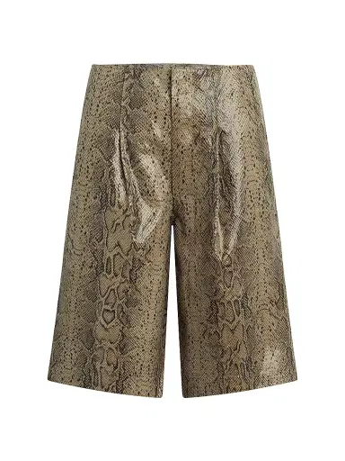 Hudson Jeans Women's Snake-Printed Trouser Shorts | Thumbnail 1 Hudson Jeans Women's Snake-Printed Trouser Shorts | Thumbnail 1