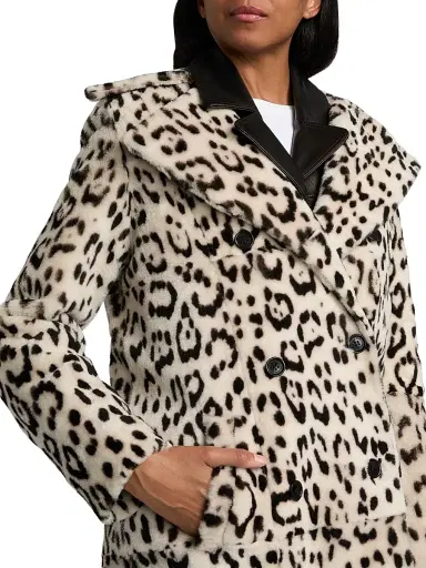 Nili Lotan Women's Crystal Leopard Print Duster Coat - Snow Leopard | Thumbnail 6 Nili Lotan Women's Crystal Leopard Print Duster Coat - Snow Leopard | Thumbnail 6