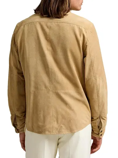 Polo Ralph Lauren Men's Suede Utility Overshirt | Thumbnail 3 Polo Ralph Lauren Men's Suede Utility Overshirt | Thumbnail 3